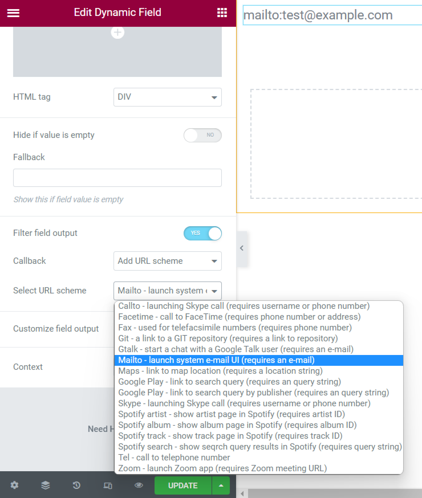 add URL scheme