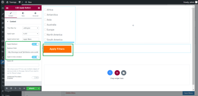 applying the redirection to archive templates