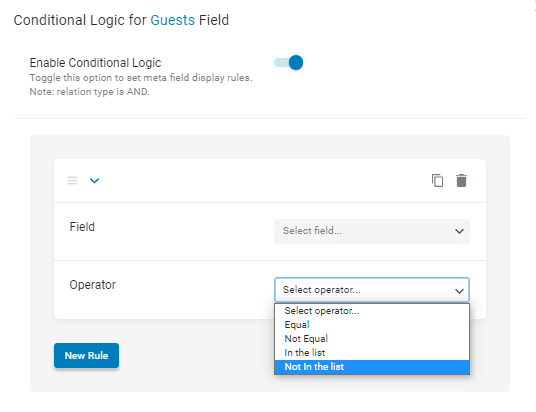 conditional logic fields