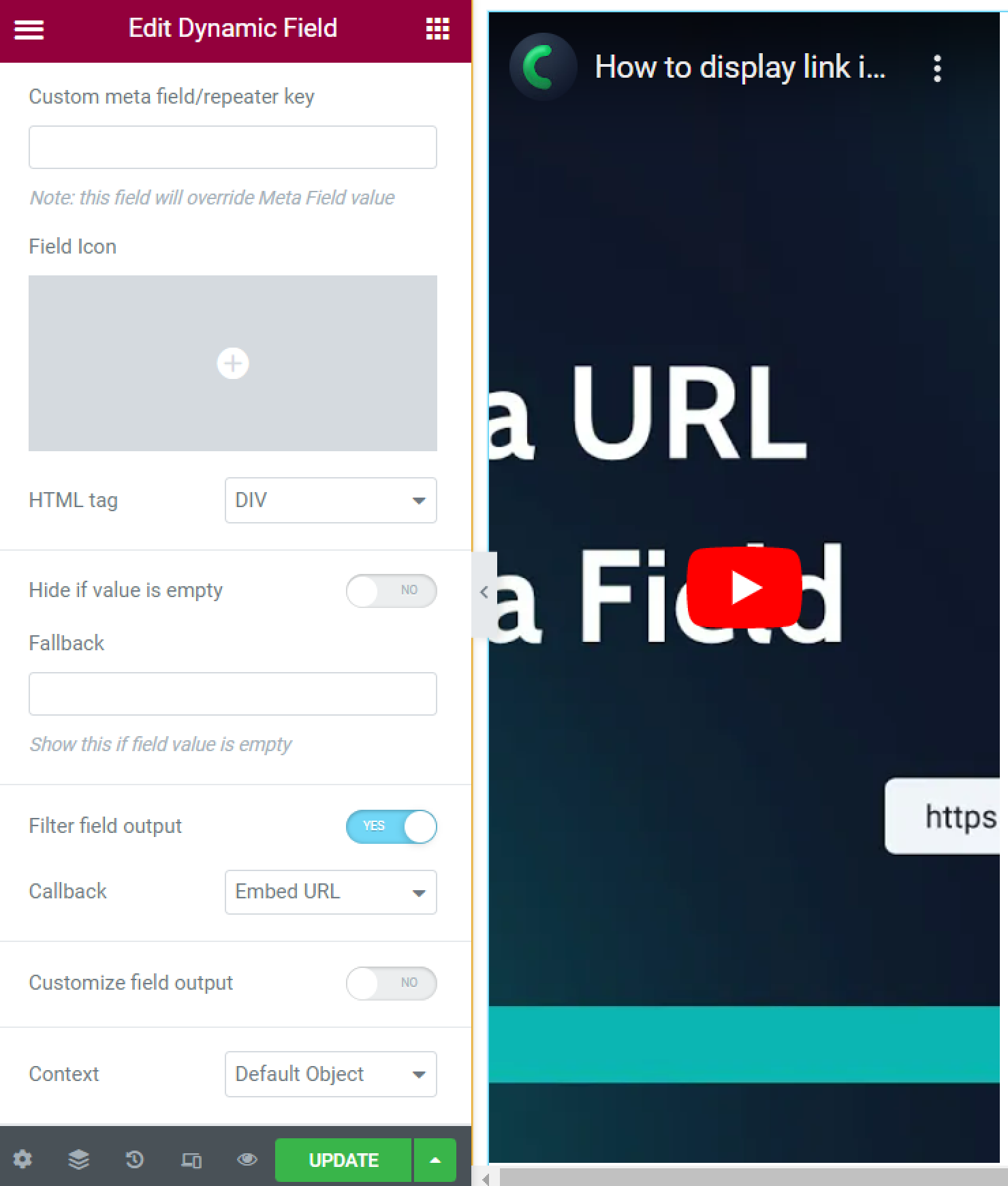 embed URL