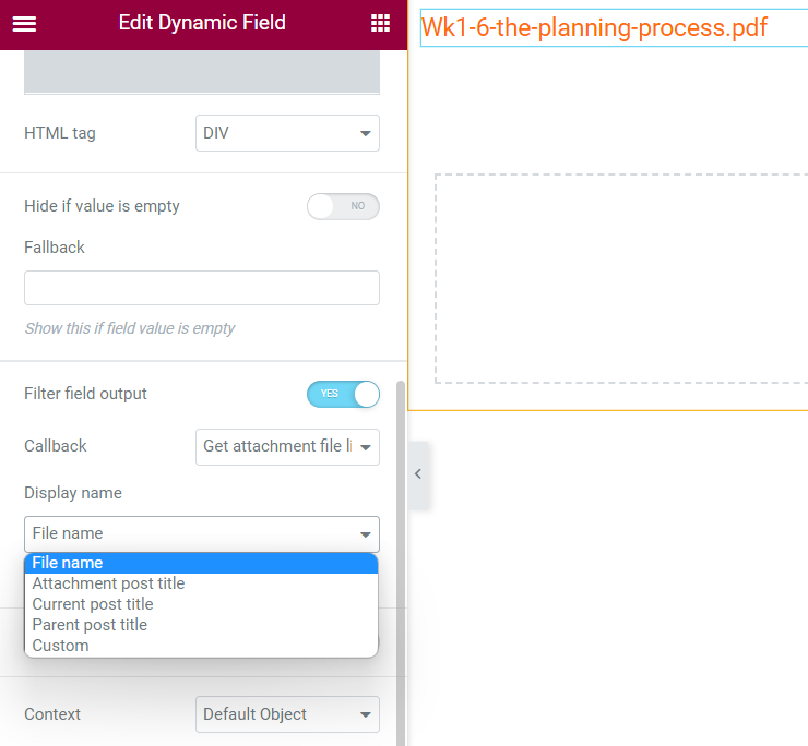 get attachment file link by ID