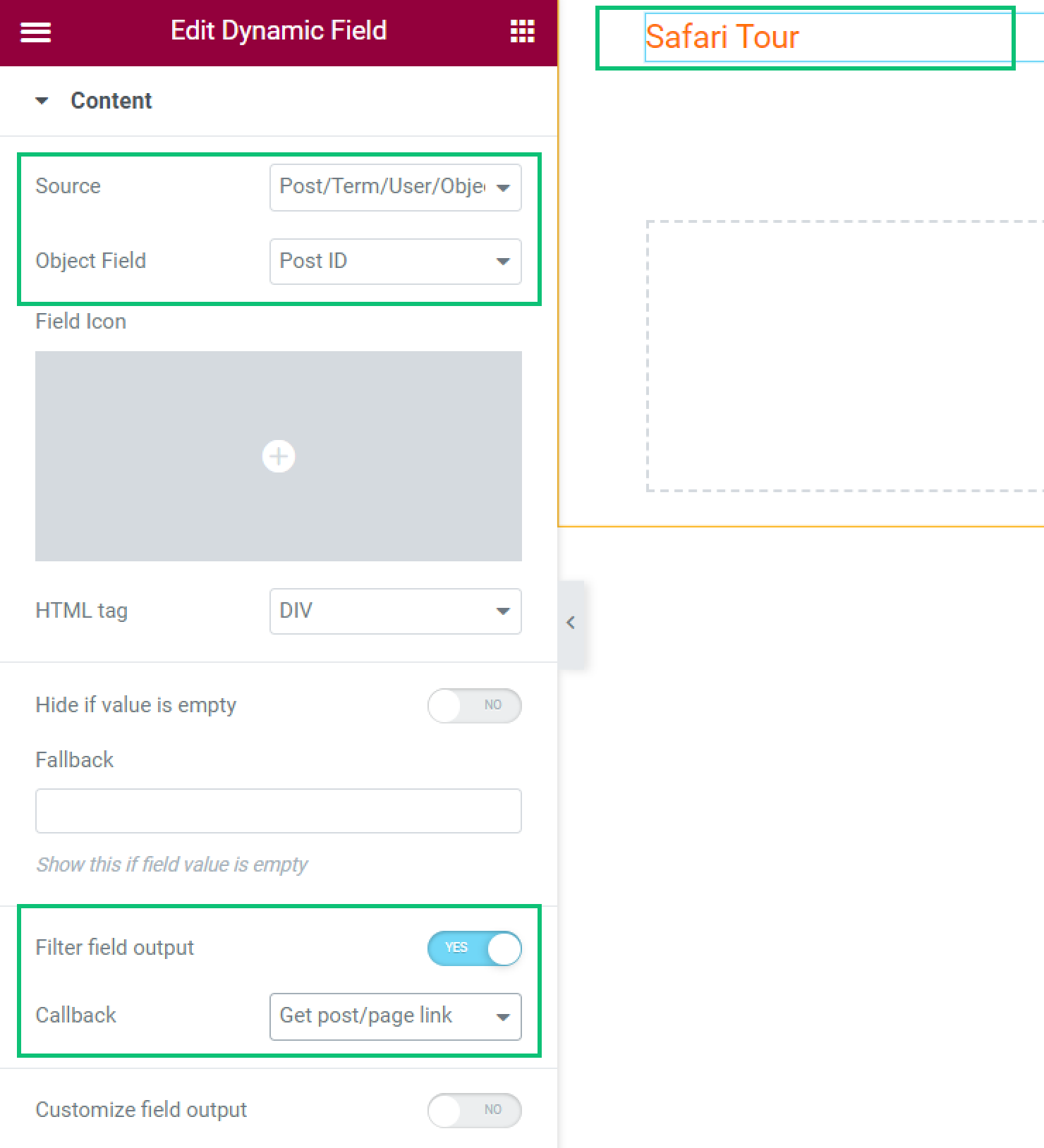 get post/page link