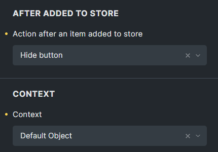 hide button action