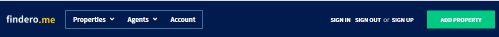horizontal navigation menu sample