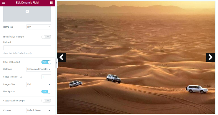 images gallery slider