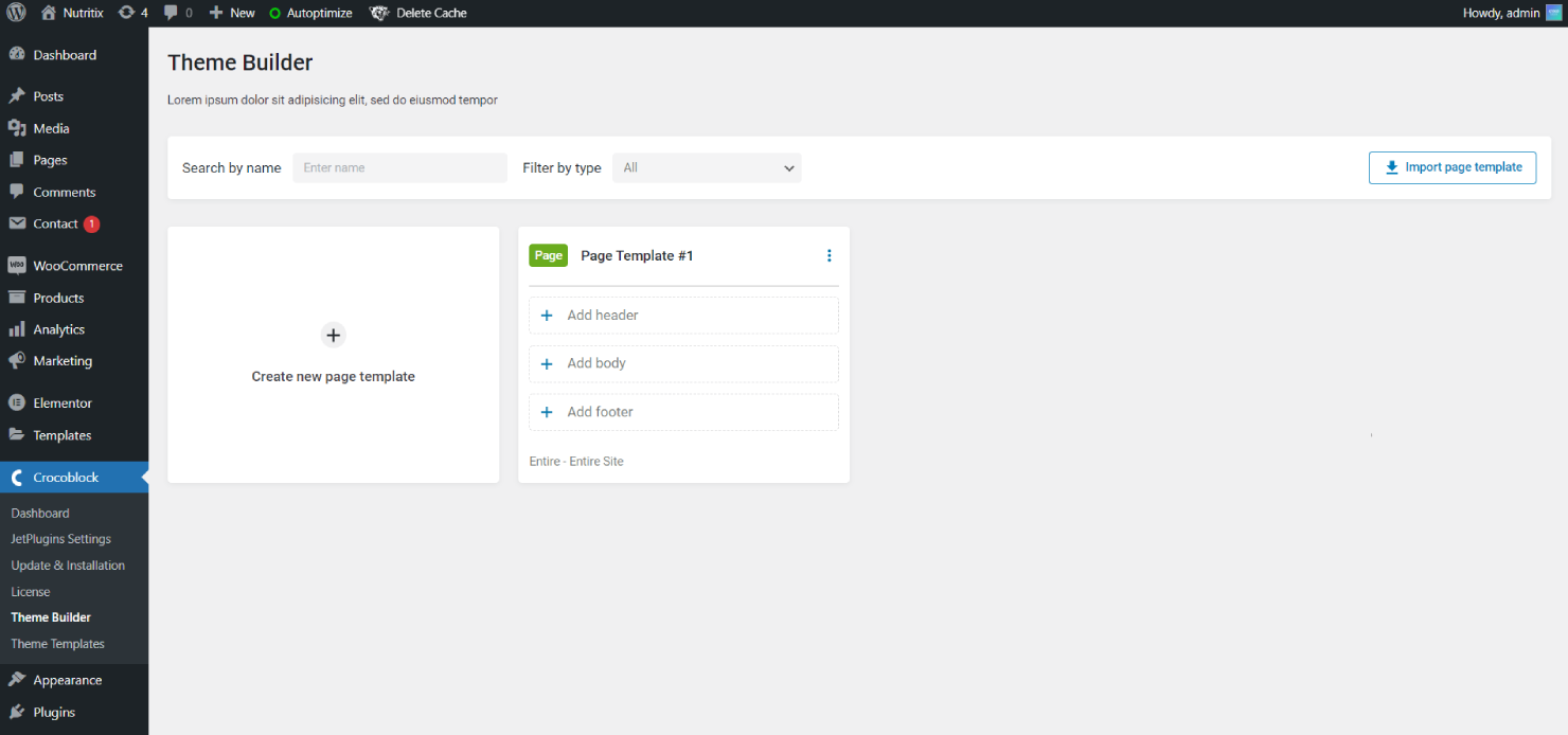 jetthemecore theme builder settings