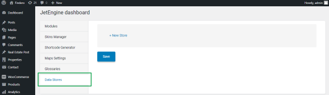new data store creation
