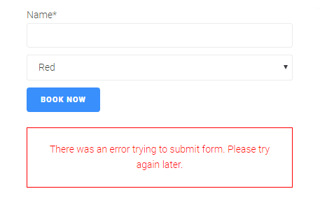 submit failed message