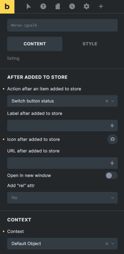 switch button status action