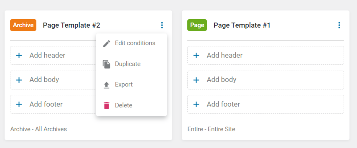 jetthemecore theme builder page templates settings