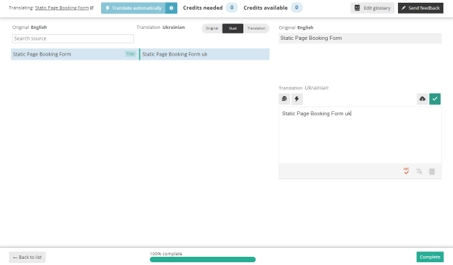 form title translation in the advanced WPML editor