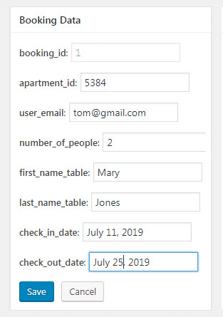 Booking Data