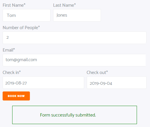 Form submitted