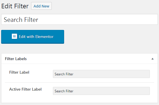 search filter labels