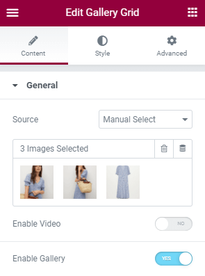 picking images for the manual select source