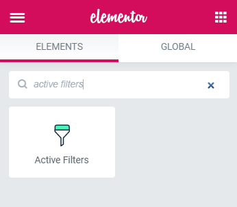 active filters widget