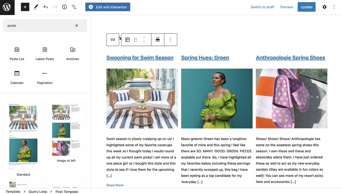 gutenberg blog posts