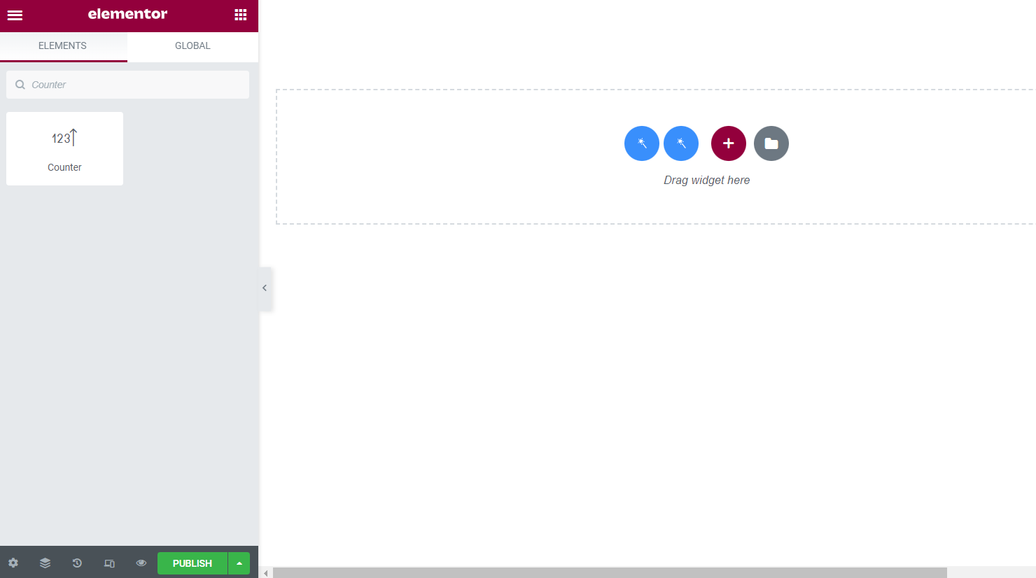 counter widget in elementor