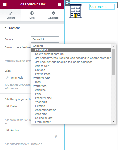 dynamic field settings
