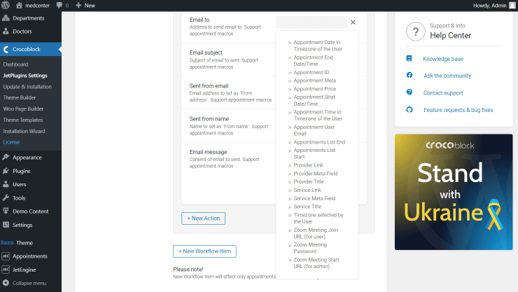 dynamic tags in workflows tab