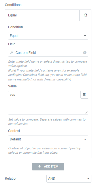 dynamic visibility value