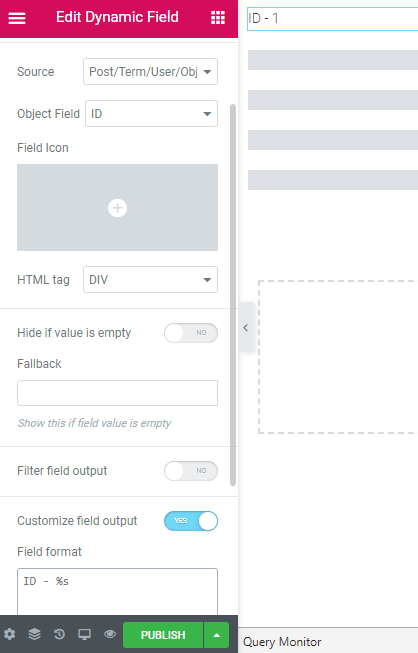 dynamic field