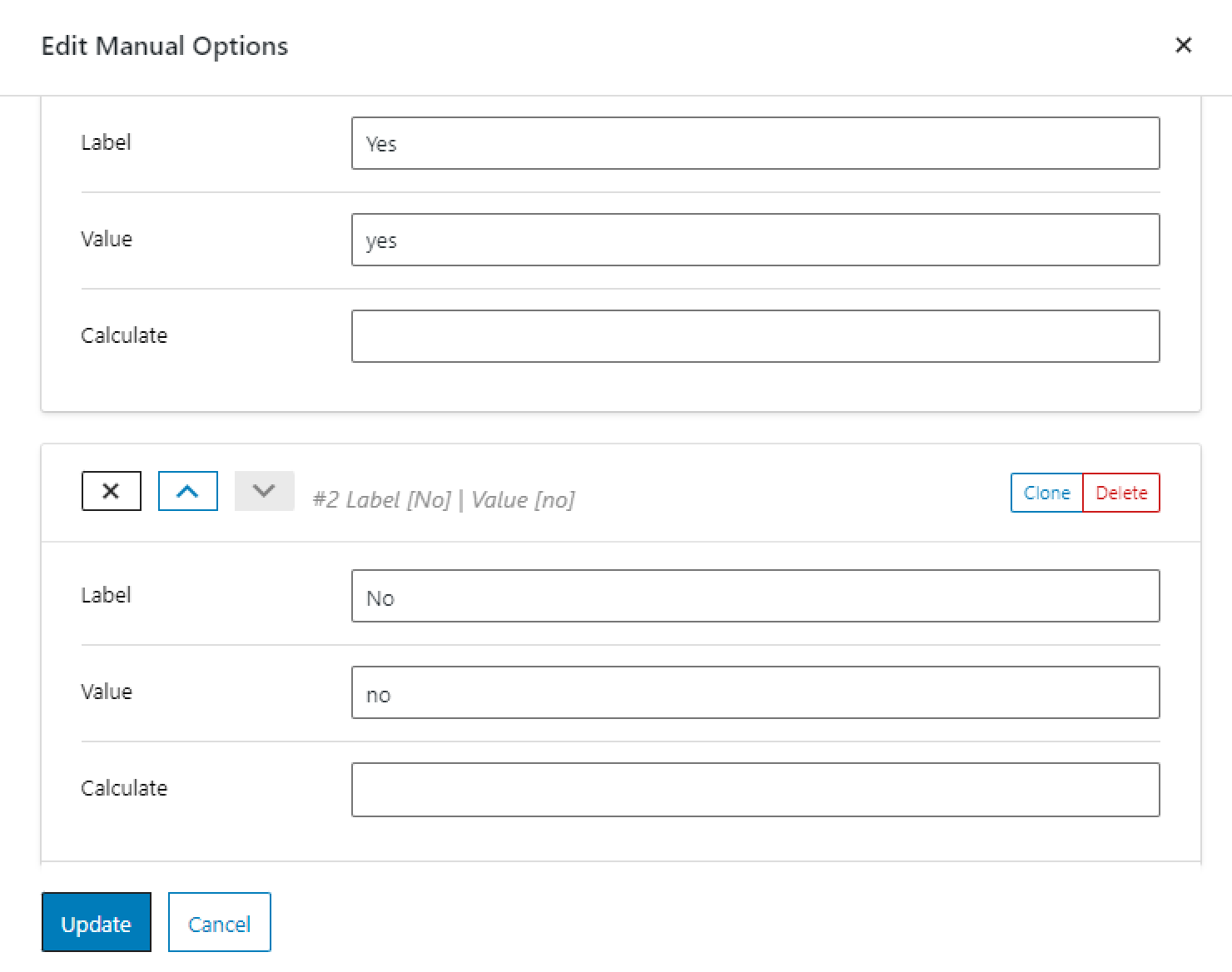 edit manual options