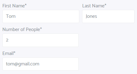 Filling in the form