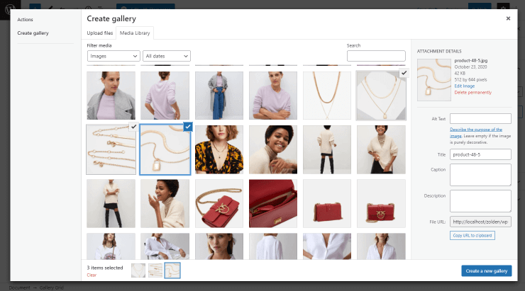 create a new gallery
