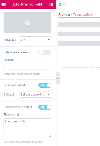 dynamic field