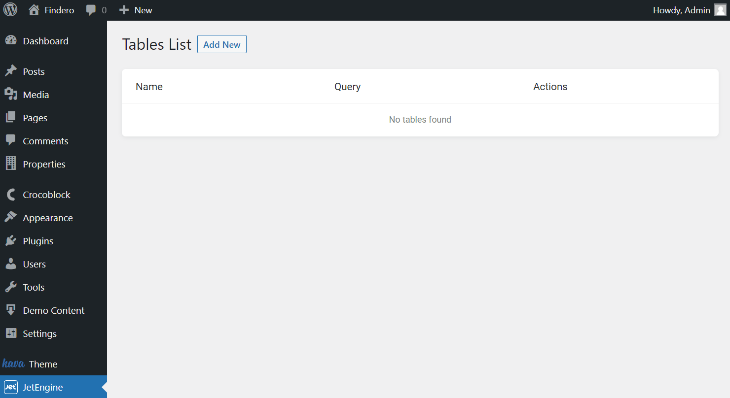 jetengine tables builder