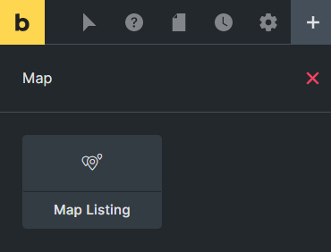 map listing element