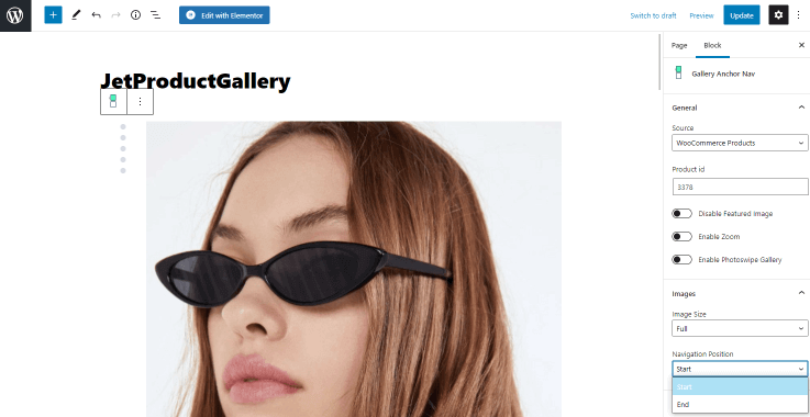 gallery anchor navigation