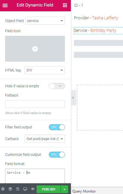 dynamic field