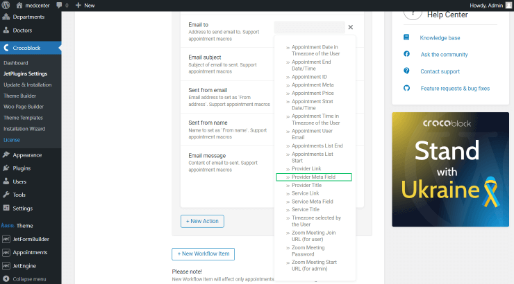 provider meta field dynamic tag