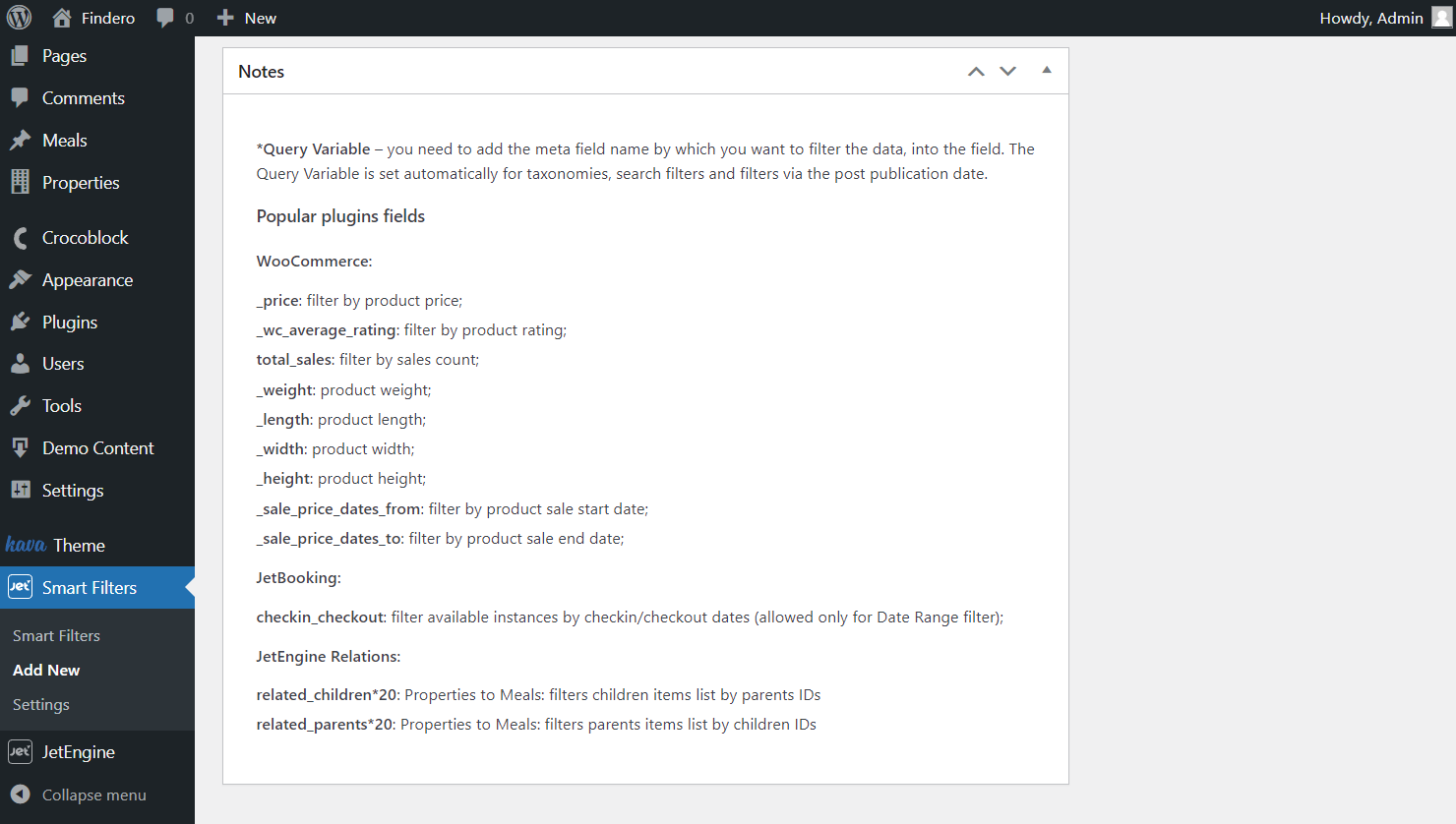 query variable notes