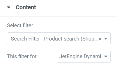 search content tab