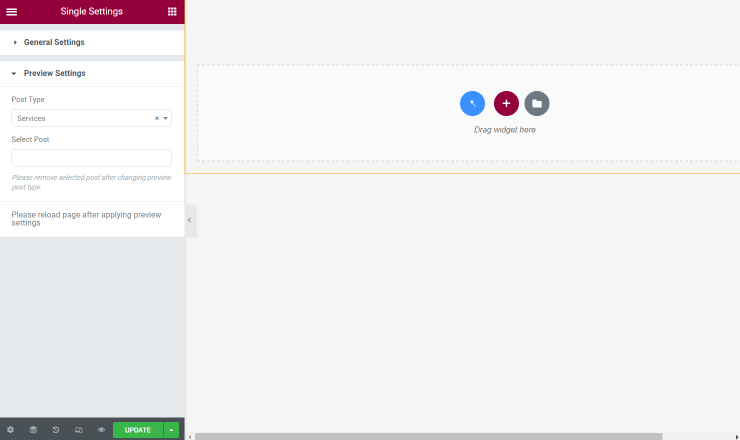 single preview settings