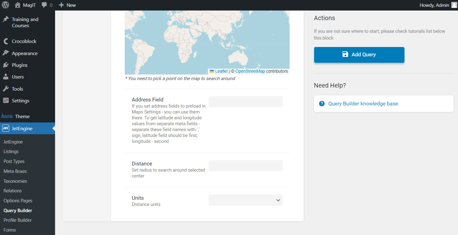 the second part of the geo search tab of terms query type