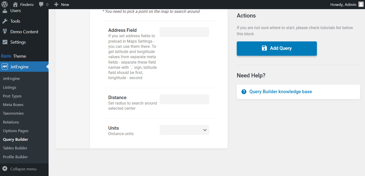 the second part of the users query geo search tab