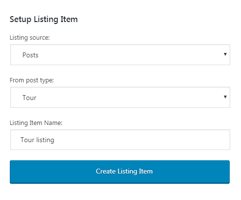 tour listing