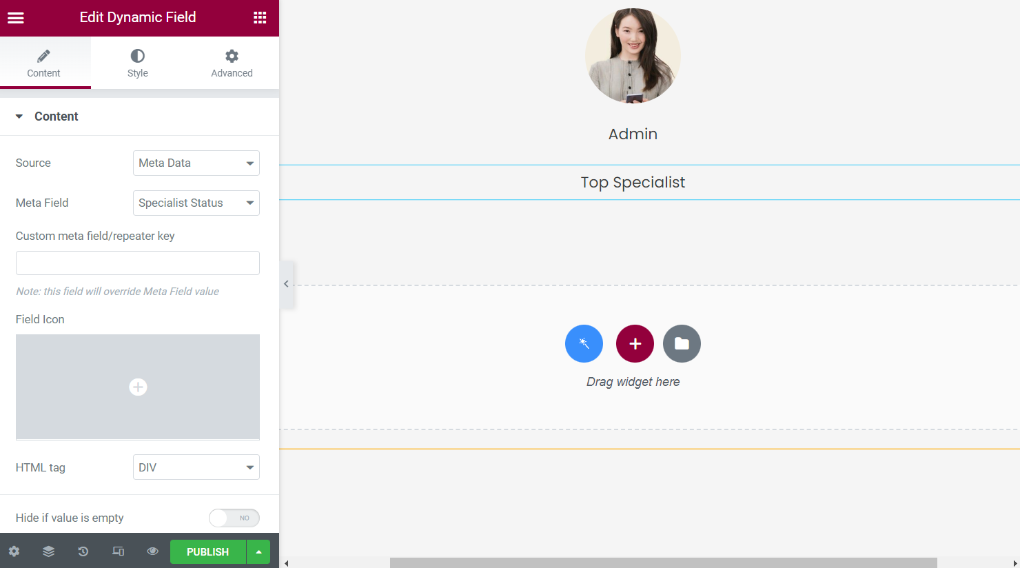 user listing dynamic checkbox data
