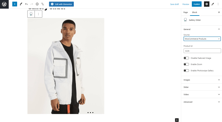 woocommerce products source for the gallery