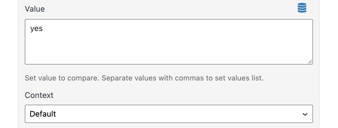 value to compare