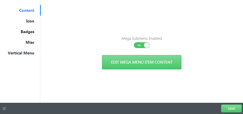 content settings