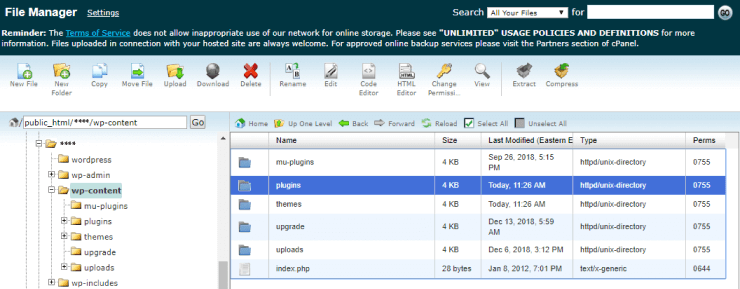 WordPress database overview