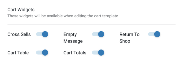cart widgets