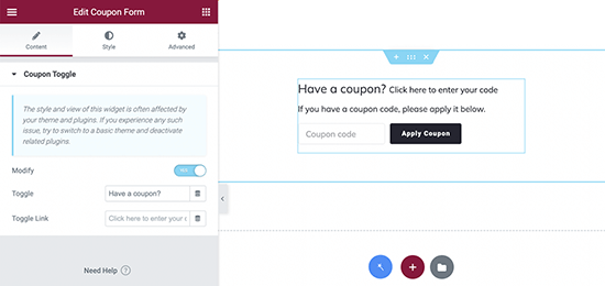 coupon widget