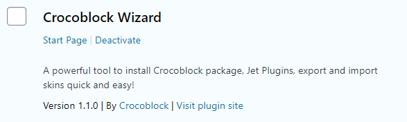 crocoblock installation wizard version