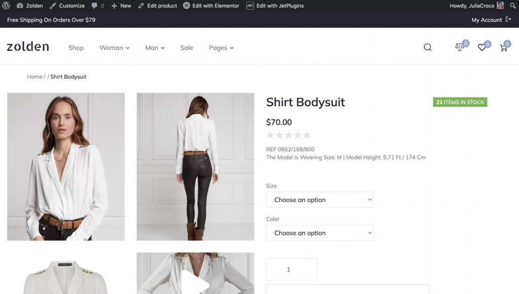 product page